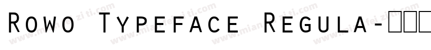 Rowo Typeface Regula字体转换